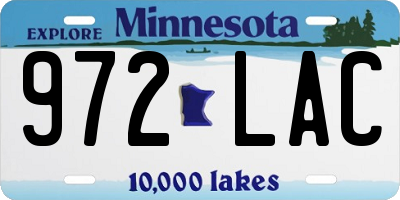 MN license plate 972LAC