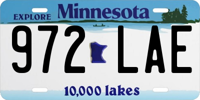 MN license plate 972LAE