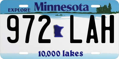 MN license plate 972LAH