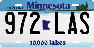 MN license plate 972LAS