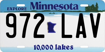 MN license plate 972LAV