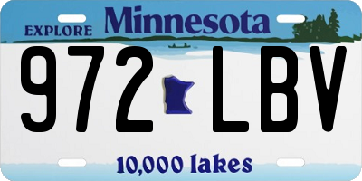 MN license plate 972LBV