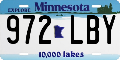 MN license plate 972LBY
