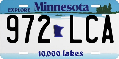 MN license plate 972LCA