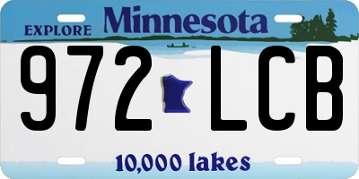 MN license plate 972LCB
