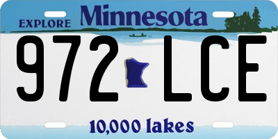 MN license plate 972LCE