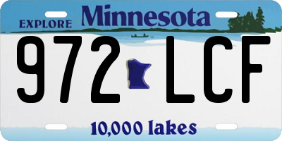 MN license plate 972LCF