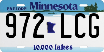 MN license plate 972LCG