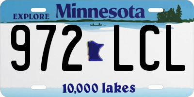MN license plate 972LCL