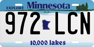 MN license plate 972LCN