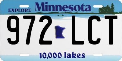 MN license plate 972LCT