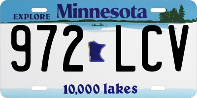 MN license plate 972LCV