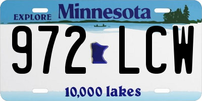 MN license plate 972LCW