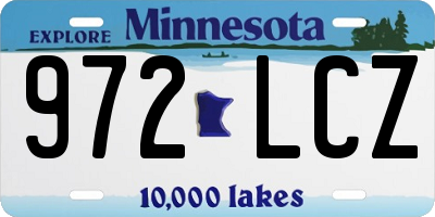 MN license plate 972LCZ