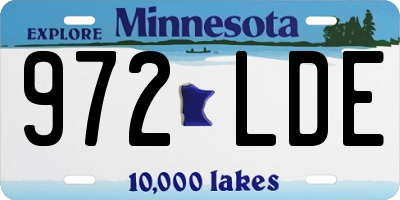 MN license plate 972LDE