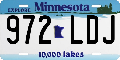 MN license plate 972LDJ