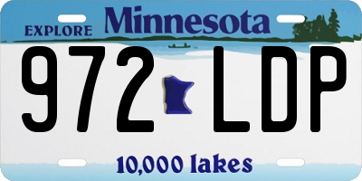 MN license plate 972LDP
