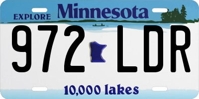MN license plate 972LDR