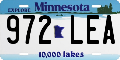 MN license plate 972LEA