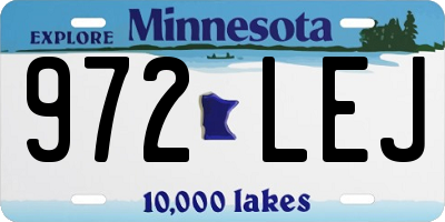 MN license plate 972LEJ
