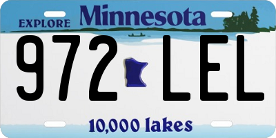 MN license plate 972LEL