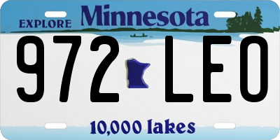 MN license plate 972LEO