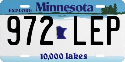 MN license plate 972LEP