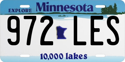 MN license plate 972LES