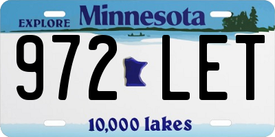 MN license plate 972LET