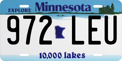 MN license plate 972LEU