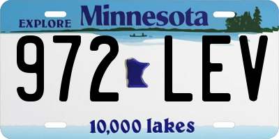 MN license plate 972LEV