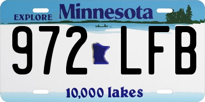 MN license plate 972LFB