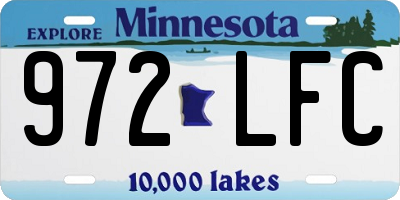 MN license plate 972LFC