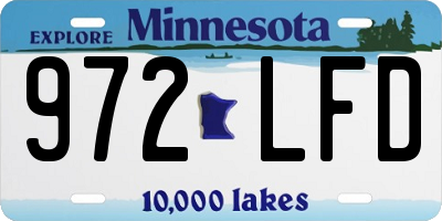 MN license plate 972LFD