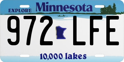 MN license plate 972LFE