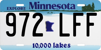 MN license plate 972LFF