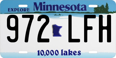 MN license plate 972LFH