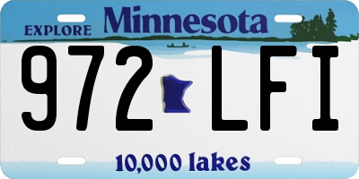 MN license plate 972LFI
