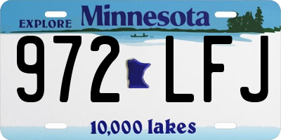 MN license plate 972LFJ