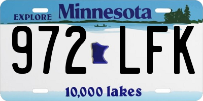MN license plate 972LFK