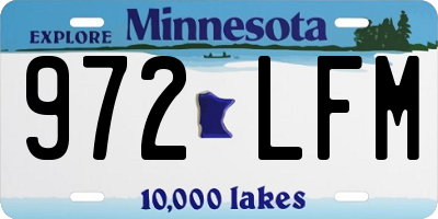 MN license plate 972LFM