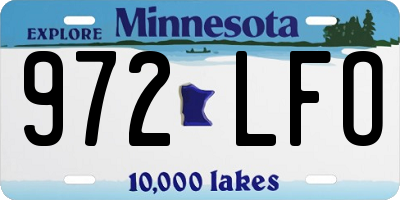 MN license plate 972LFO