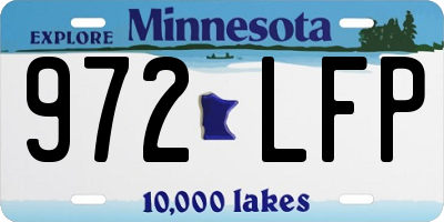 MN license plate 972LFP
