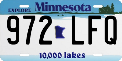 MN license plate 972LFQ