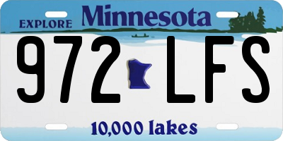 MN license plate 972LFS