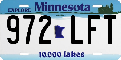 MN license plate 972LFT