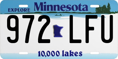 MN license plate 972LFU