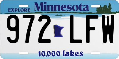 MN license plate 972LFW