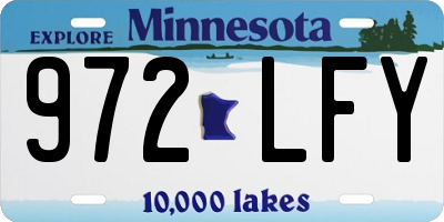 MN license plate 972LFY