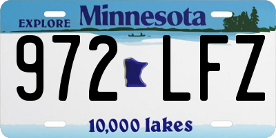 MN license plate 972LFZ